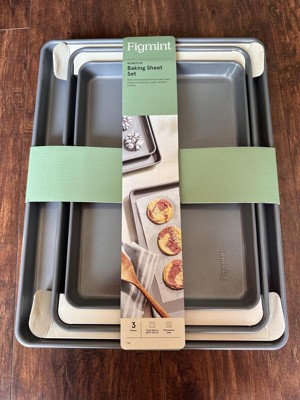 8pc Nonstick Bakeware Set Gray - Figmint™