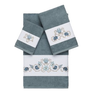 Linum Home Textiles 100% Turkish Cotton BELLA Embellished Towel Set - 1 of 4