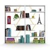 Okak Rotating Bookshelf, Storage Shelves with 5 Tiers, Tall Bookcase for Books and CDs, Storage Organizer for Living Room, Bedroom, Office, Black - 2 of 4