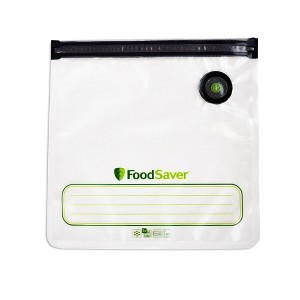FoodSaver Reusable Gallon Vacuum Zipper Bags - for use with FoodSaver Handheld Vacuum Sealers - 8ct - 1 of 4
