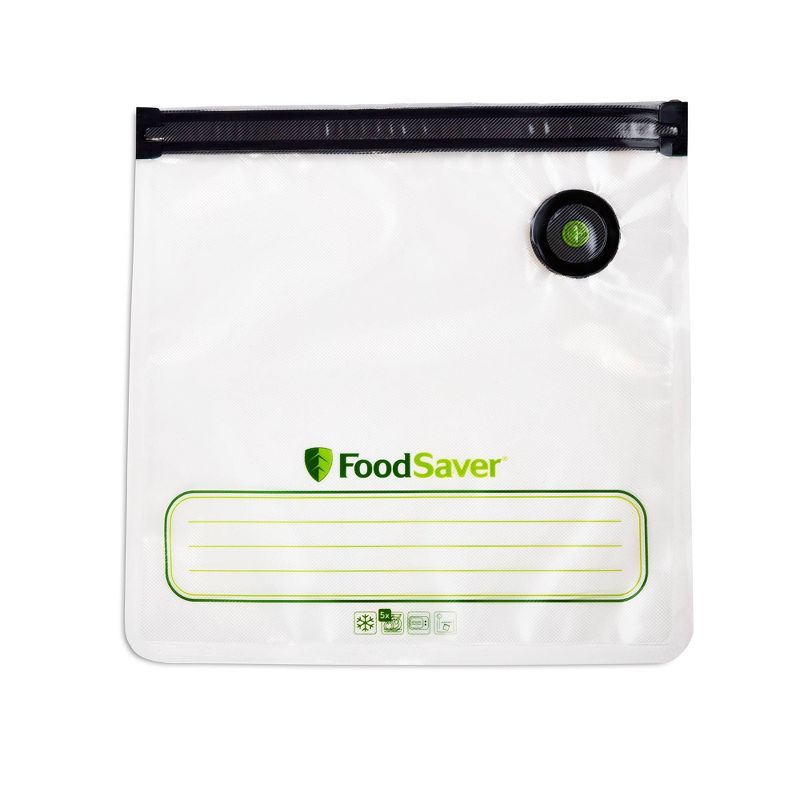 FoodSaver Reusable Gallon Vacuum Zipper Bags - for use with FoodSaver Handheld Vacuum Sealers - 8ct, 1 of 8