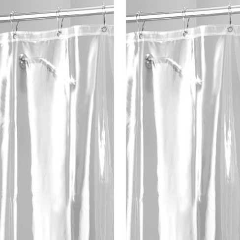 Mdesign Waterproof Vinyl Shower Curtain, How To Clean Clear Shower Curtain Liner