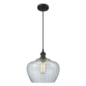 Fenton - 1 Light Cord Hung Mini Pendant In Industrial Style-11 Inches Tall and 11 Inches Wide - 1 of 1