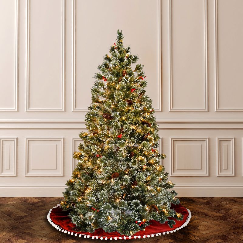 National Tree Company 6 ft. Crystal Cashmere Tree with Clear Lights, 3 of 6