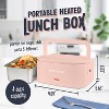 Nostalgia 32-Ounce Portable Heated Electric Lunch Box – Leak-Proof Silicone Sealed Lid, Foldable Carry Handle, Detachable Cord - 2 of 4