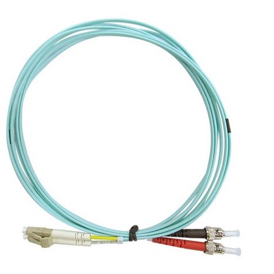 Monoprice OM4 Fiber Optic Cable - 2 Meters, LC/UPC-ST/UPC, Multi Mode, Duplex, 50/125 micron Type, 2.0mm, OFNR