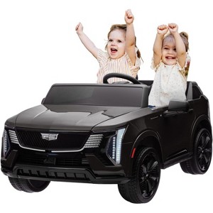 24V Kids Ride on Car Licensed Cadillac, 2 Seater Ride on Truck Toy Battery Powered Electric Car with Remote Control, LED Lights and Music - 1 of 4