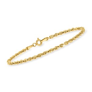 Pure Collection by Ross-Simons Italian 14kt Yellow Gold Rope-Chain Bracelet - 1 of 4