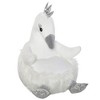 Qaba Stuffed Animal Sofa Armrest Chair Cartoon Storage Bean Bag Chair for Kids with Cute Swan Flannel PP Cotton 22" x 16.5" x 22" White - 4 of 4