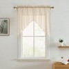 HLC.ME Sophia Floral Rod Pocket Lace Short Cafe Swags for Small Windows, Kitchens, and Basements - Set of 2 - 3 of 4