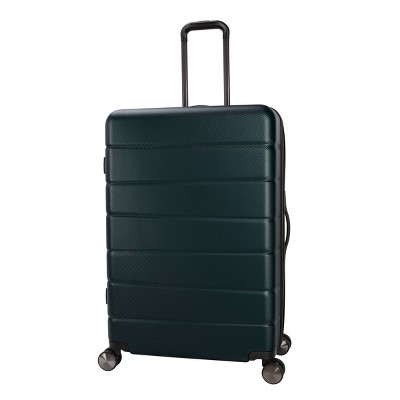 Skyline Hardside Large Checked Spinner Suitcase - Sea Moss: 8 Wheels, Telescoping Handle