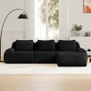 AENKYO 114" Modular Sectional Sofa, Flannelette Fabric Cloud Couch with Deep Seat & Footrest - No Assembly Required, Ergonomic Floor Lounge - 3 of 4