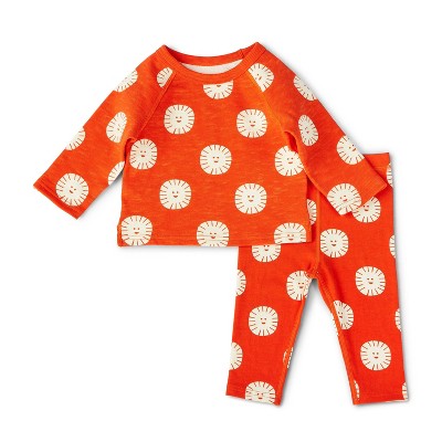 Baby Adaptive Sun Print Top & Bottom Set - Christian Robinson x Target Orange Newborn