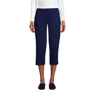 Lands' End Women's Starfish Mid Rise Pull On Crop Pants - 1 of 4
