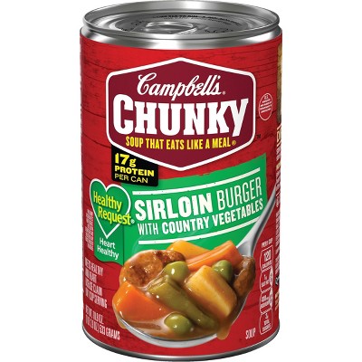 Campbell's Chunky Healthy Request Sirloin Burger with Country Vegetables Soup - 18.8oz