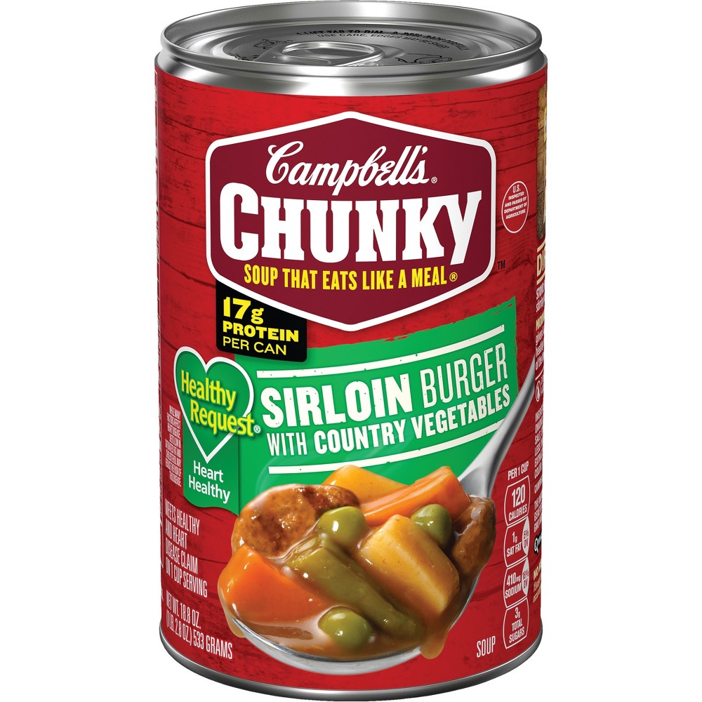 UPC 051000180346 product image for Campbell's Chunky Healthy Request Sirloin Burger with Country Vegetables Soup -  | upcitemdb.com