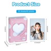Unique Bargains PVC Portable Love Heart Hollow Design DIY 3 Inch Photocard Binder 40 Photos 1 Pc - 2 of 3