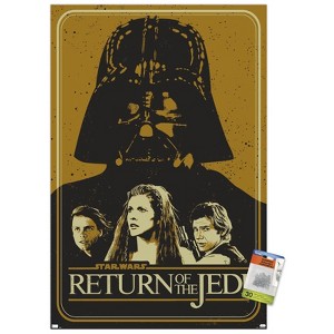 Trends International Star Wars: Return of the Jedi - Gold Illustration Unframed Wall Poster Prints - 1 of 4