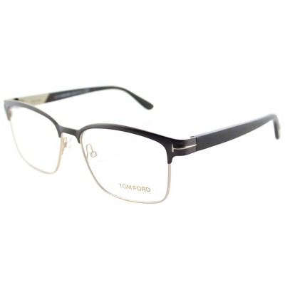 Tom Ford  048 Unisex Square Eyeglasses Dark Brown And Gold 54mm