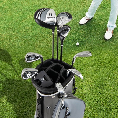 Men's Right Handed Gray Complete Golf Club Set with Bag