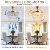 Bella Depot 42" Modern Gold Crystal Ceiling Fan - 4 of 4
