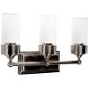 Sunset Lighting Esquire Three Light Vanity - Clear Glass, Dimmable with Antique Gunmetal Finish - 2 of 4
