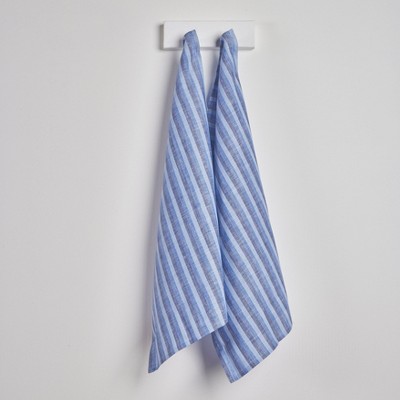 Solino Home Striped Linen  Kitchen Towel | Bistro Stripe