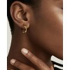 Molenia 14K Gold Plated Irregular Hoop Earrings for Women, 925 Sterling Silver Minimalist Lightweight Huggie Earrings - 4 of 4