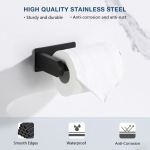 Toilet Paper Holder Self Adhesive, Stainless Steel Rustproof Adhesive Toilet Roll Holder no Drilling - 1 of 4