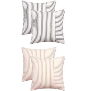 REGALWOVEN 4 Pcs Boho Striped Throw Farmhouse Pillow Covers for Couch Sofa Bedroom Home Decor - 1 of 4
