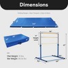 BalanceFrom Fitness 120 x 48 Inch All Purpose Folding Gymnastics Exercise Mat and Adjustable Folding Steel Gymnastics Bar for Ages 3 & Up Set, Blue - 4 of 4
