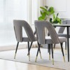 FONTOI 2 PCS Upholstered Dining Chair with Nailheads and Gold Tipped - 2 of 4