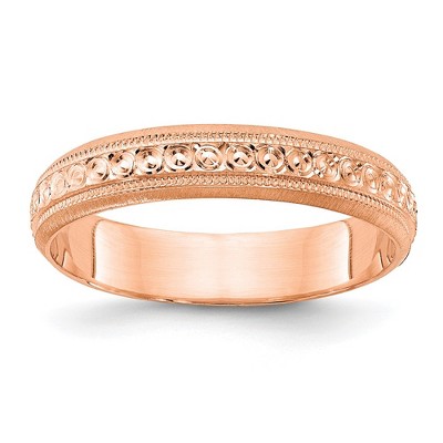Black Bow Jewelry 3mm 14K Yellow, White, or Rose Gold Design Etched Standard Fit Band