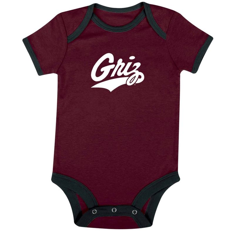 NCAA Montana Grizzlies Infant Boys&#39; Short Sleeve 3pk Bodysuit Set, 2 of 5