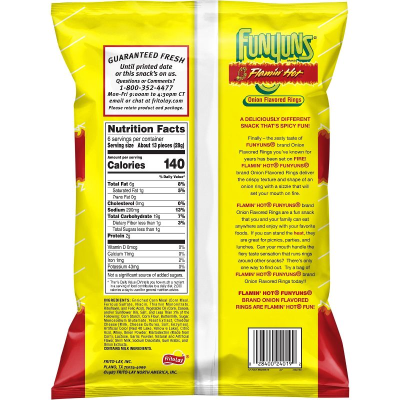 Funyuns Flamin Hot Onion Flavored Rings - 6oz, 3 of 8