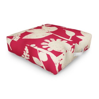 Viviana Gonzalez Floral Magenta vibes Outdoor Floor Cushion - Deny Designs
