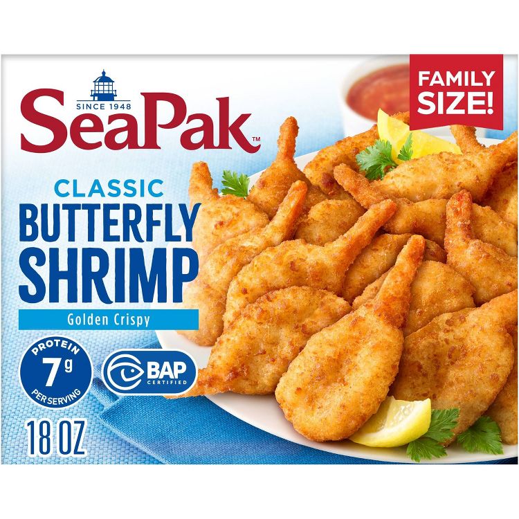 Sea Pak Butterfly Shrimp with Crispy Breading - Frozen - 18oz, 1 of 7