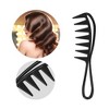 Unique Bargains Anti Static Hair Comb Wide Tooth for Thick Curly Hair Hair Care Detangling Comb For Wet and Dry 3 Pcs - 2 of 4