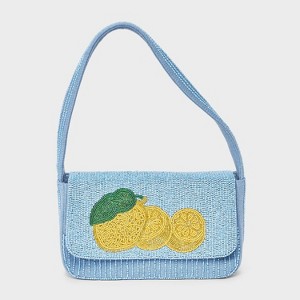 Lemon Embellished Beaded Flap Shoulder Bag - A New Day™ Blue : Target