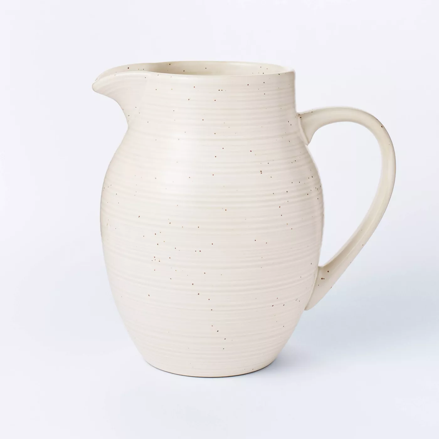 77.8oz Stoneware Large Glazed Pitcher Cream - Threshold™ designed with Studio McGee - image 1 of 11