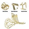 Unique Bargains Women's Metal Hair Claws Titanium Tone 4.45"x2.83"x1.14" 1Pc - 3 of 4