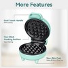 YASHE Mini Waffle Maker, 550W Waffle Iron, Ready Indicator Light, Cool Touch Handle, Non Stick Coating, Compact Size - 4 of 4