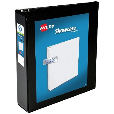 Avery Showcase 2" 3-Ring View Binders Slant Ring Black (19700)