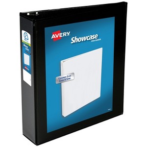 Avery Showcase 2" 3-Ring View Binders Slant Ring Black (19700) - 1 of 4