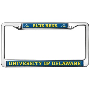 University of Delaware Blue Hens Logo Full Size Standard License Plate Metal Frame - 1 of 4