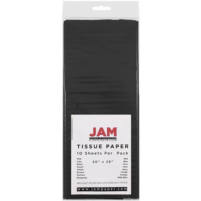 JAM Paper Gift Tissue Paper Black 10 Sheets/Pack 1152348