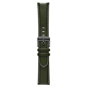 Pininfarina Watch Strap - Genuine Italian Leather 22mm Band for Pininfarina Hybrid Smart Watch - Green with Dark Grey Buckle - 1 of 1