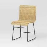 Chapin Modern Woven Dining Chair with Metal Legs Threshold - Threshold™