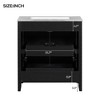 30"W Bathroom Vanity with Ceramic Sink, Shaker Style Vanities with 2 Doors and 2 Drawers, Black, 4L - ModernLuxe - 4 of 4
