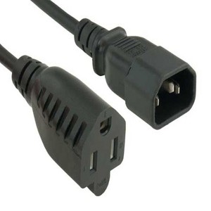SANOXY 2 PACK of1ft 18 AWG Monitor Power Adapter Cord (NEMA 5-15R to IEC320 C14) - 1 of 1